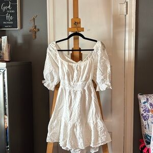 White eyelet dress size L (fits like M)